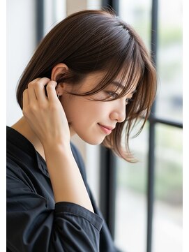 ライクバイコトナ 越谷(RIKE by kotona) ショートボブ髪型20代30代40代50代前髪あり前髪なし面長丸顔越谷