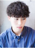 フェザーパーマ/刈り上げセンターパート/サーフカール[新宿]