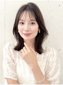 ◎ミディアムレイヤーカット似合わせカットモテ髪小顔韓国ヘア