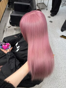 ペレ 原宿(PELE) ダークパープルナチュラルショート夏のヘアアレンジ原宿