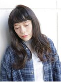 流しバング ゆるふわウェーブ 大人可愛い★★