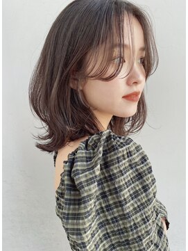 アンガーデン(Une GARDEN) 顔まわりが可愛い鎖骨レイヤー/ローライト/外ハネボブ/韓国風