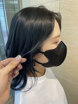 ラストーリア(La storia) ゆったりレイヤー/艶感ブルーブラック