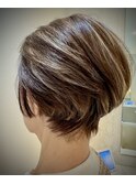 茅ヶ崎白髪ぼかしハイライト。