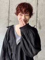 ハル 円山(HARU)&nbsp;ニュアンスパーマ×オレンジヘア