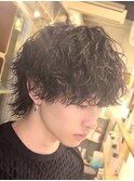 シャドウパーマ波巻きスパイラルパーマウルフパーマ