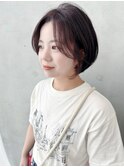 say.こなれミディ前髪なしイメチェンショートボブ透明感カラー