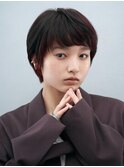 やわらかい質感ショート×マロンブラウンカラー