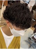波巻きパーマメンズパーマメンズヘアツーブロックツイストパーマ