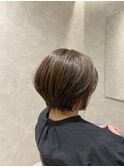 20代30代40代ショートボブ×アッシュベージュ