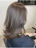 髪質改善ハイライト透明感ブラウン