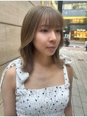 小顔ひし形くびれヘアケアブリーチブラウンベージュグレージュ
