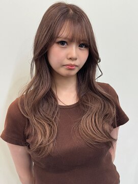 アウラシザーワークス(Aura scissors works) チョコレートブラウン×顔周りレイヤー