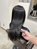 ディッシュ 五反田(dish)&nbsp;美艶髪ストレートヘア/縮毛矯正/ネイビーカラー☆五反田美容室