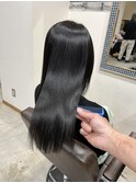 美艶髪ストレートヘア/縮毛矯正/ネイビーカラー☆五反田美容室