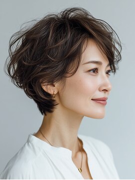 ビフィーノ リルネ(Bifino Rilune) クラゲヘアー/小顔/ココアベージュ/オリーブグレー/川西