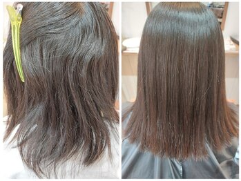 ヘア パレット(Hair Palette)の写真/"触れたくなるような柔らかな質感"が叶う◇まっすぐなり過ぎない、ナチュラルストレートに仕上げます♪