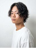 センターパートサーフカールメンズミディアム20代30代人気