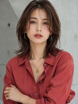 サンク(thank)&nbsp;大人の余韻ミディアムウルフレイヤー
