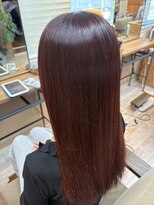 ヘアブランコブランコ 横浜(hair blanco_blanco)&nbsp;似合わせカット/くびれヘア/デザインカラー/艶ボルドー[横浜駅]