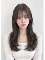 ヘアデザイン アンジェロカフェ(Hair Design Angelo cafe)&nbsp;ロングローレイヤー×チョコレートブラウン【20代30代40代】