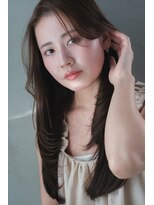 ヘアラウンジ アンリオ(hair lounge an rio)&nbsp;ロングレイヤー/顔まわり/ベージュカラー