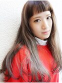 眉上バングのロング☆シャープでイノセントな女性らしさを