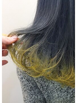 ラフ 原宿(L.a.a.g.f harajuku) イエロー 裾カラー エンドカラー@原宿