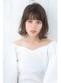 外国人風くびれボブ/グレーベージュ/大人かわいい/骨格矯正