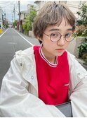 【gray beige】グレージュ_マッシュショート_ケアブリーチ