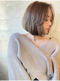 #フレンチボブ#ミルクティーブラウン