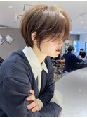 20代30代大人ガーリーショートヘアチョコレートモードショート