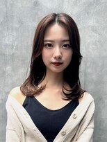 ロンド ストラーダ 心斎橋(Lond strada)&nbsp;韓国前髪顔周りロング×インナーグレージュ[心斎橋/髪質改善]