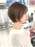 前髪マチルダボブピンクベージュインナーグレージュ