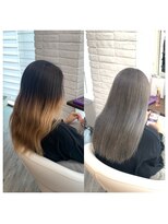 クラン ヘアーアンドスタジオ(CLAN hair & studio)&nbsp;ハイトーンエクステブリーチインナーミルクティーベージュ