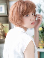 カバーヘア ブリス 志木南口駅前店(COVER HAIR bliss)&nbsp;★ベビーピンクブラウンくせ毛風ボブショート10代20代30代★10