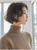 ☆オリーブグレーココアベージュ小顔クラゲヘアー/黒髪/髪質改善