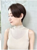ハンサムショート前髪なしショートショートヘア30代40代50代
