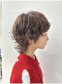 マッシュショートウルフカットニュアンスパーマ刈り上げショート