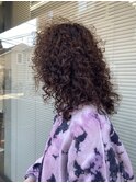 スパイラルパーマハードパーマカーリーヘアくるくるパーマ