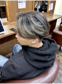 メンズバレイヤージュグレージュセンターパート