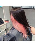 インナーカラーピンク
