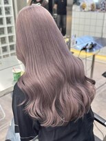 サンクマーケット 渋谷(cinq MARKET)&nbsp;渋谷ピンクベージュカラーペールピンクカラー顔周りレイヤー30代