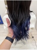 グラデーションカラー/黒髪/クラゲヘアー/オリーブグレー 新籾
