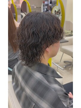 波巻きウルフパーマ