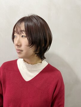 ラトリエコンタン(L´atelier Content) 【asuka】オレンジブラウン　フェイスレイヤー　レイヤーボブ