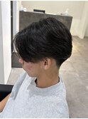 メンズカットパーマセンターパートニュアンスパーマ刈り上げ