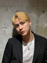 メンズココ メンズパーマ 韓国ヘア 日本橋店(MENS COCO) ブロンド シースルーセンターパート
