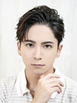 ベーア(Bar)&nbsp;短髪かき上げサイドパートリバースアップバングメンズショート
