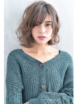 オウル(Owll)&nbsp;★DISHEL ★大人かわいいヴェールウェーブふわミディグレージュ